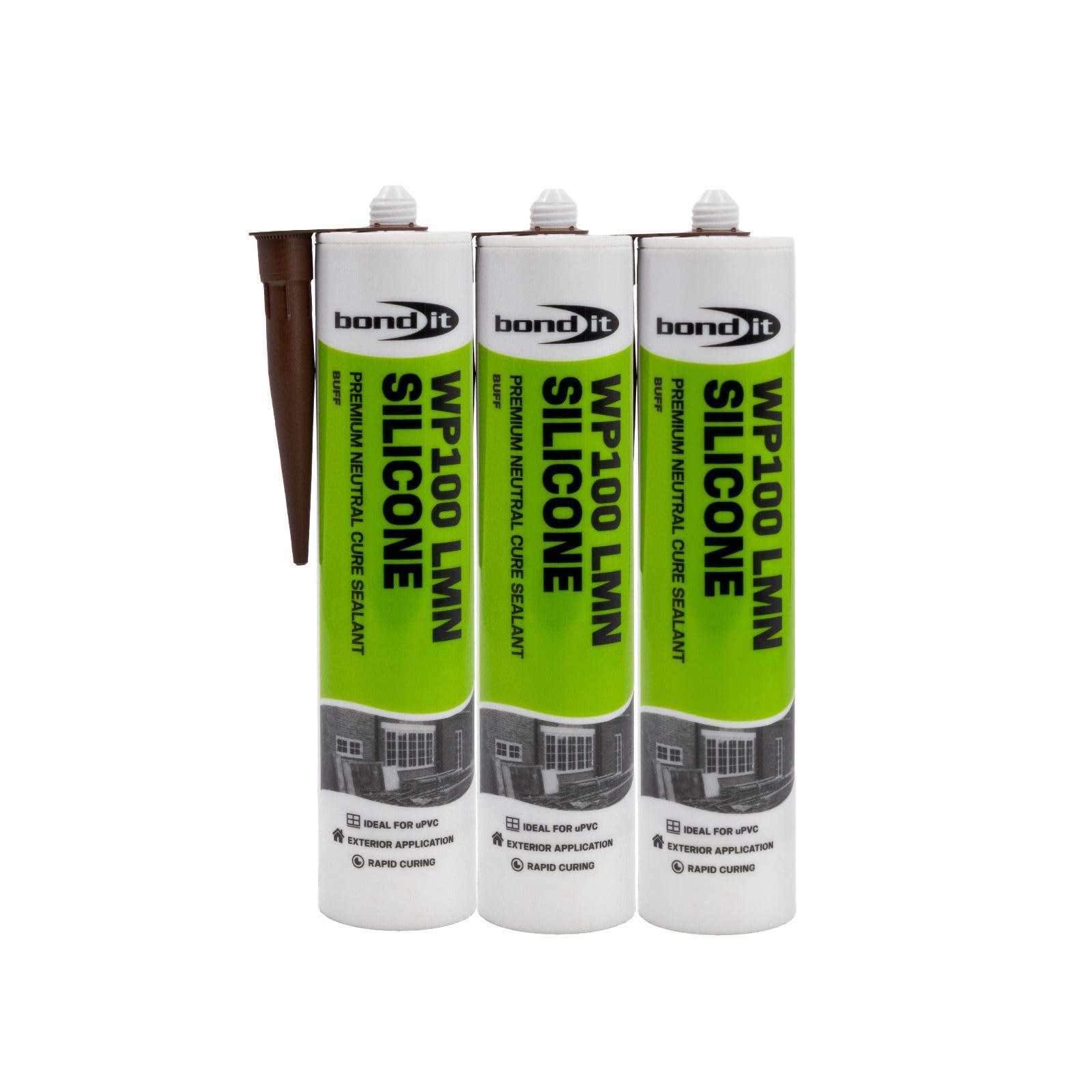 Bond-It WP100 Neutral Silicone Sealant (3 Pack) - Buff — image 1