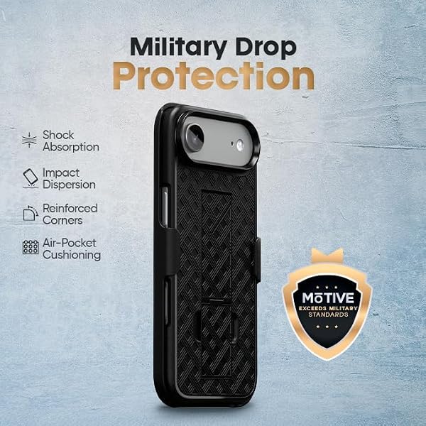 MOTIVE for iPhone 17 Air Holster Case, Belt Clip Case for iPhone 17 Air, Shell Holster Combo i Phone 17 Air, Slim Rugged Drop Shockproof Protective Cover with Kickstand (6.5") | Ranger v1 Series by MOTIVE - Used condition - Image 5
