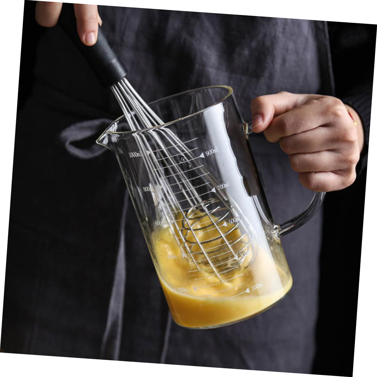 Mikinona Lot de 3 tasses à mesurer en verre pour le lait pour les restaurants les bars pour un débit fluide