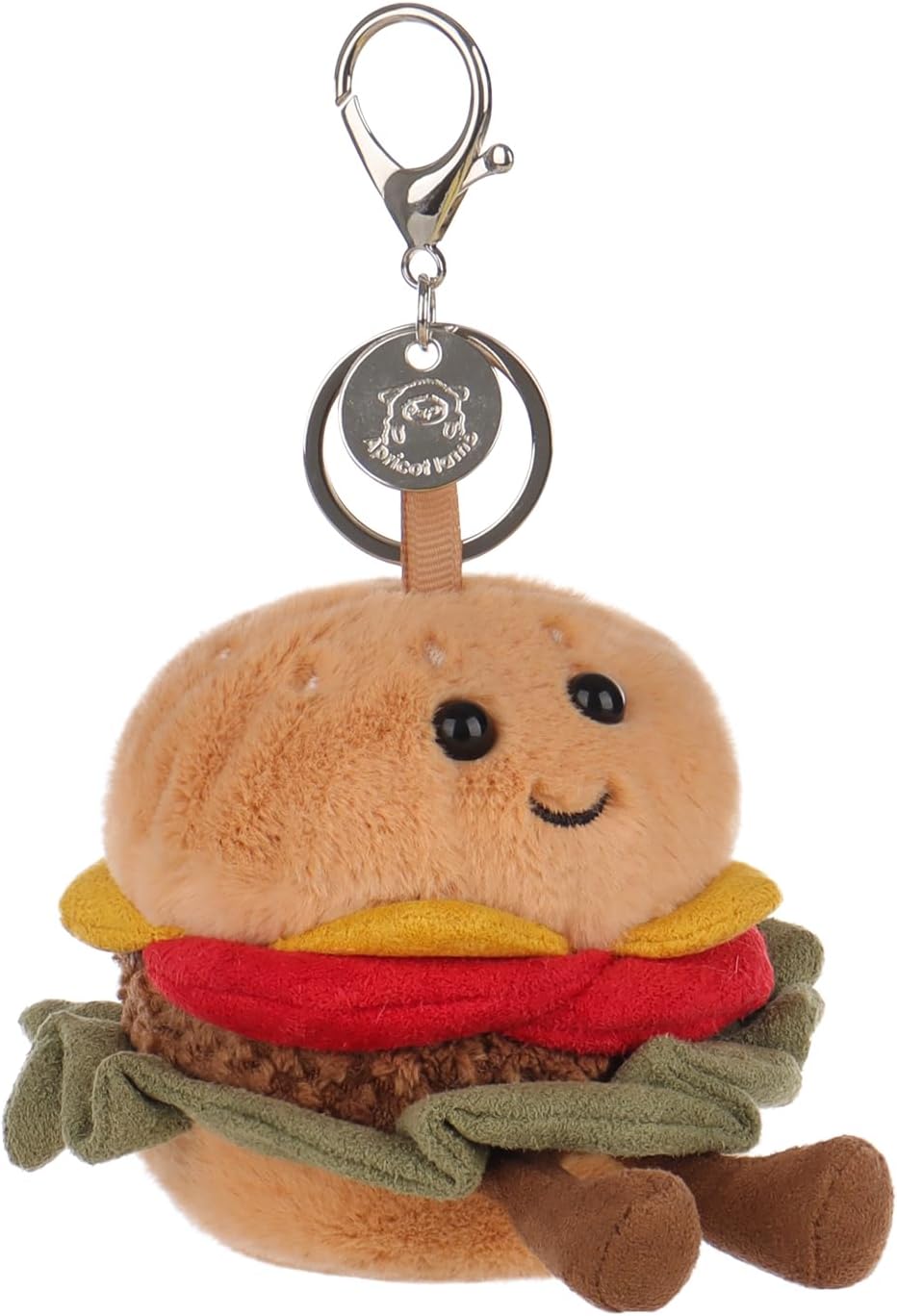 Apricot Lamb Food Food Plushies Delicious Burger Cute Keychain, Soft Stuffed Plush Keychain Toys for Kids’ Backpack, Purse - Image 3