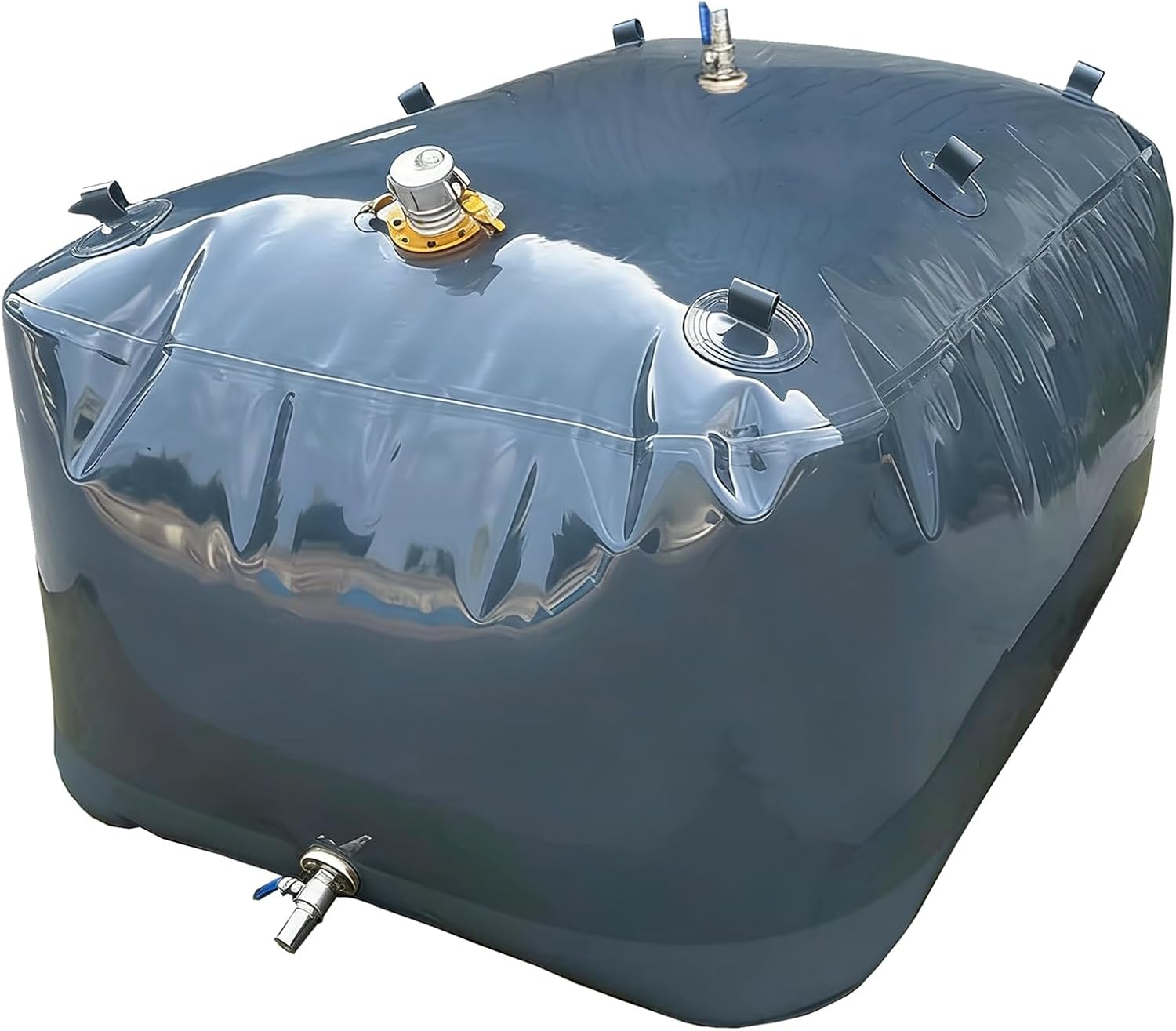 Vehicle Extended Fuel Tank Motorcycle Auxiliary Fuel Bladder Portable Oil Storage Capsule Foldable Gasoline Waste Oil Storage Tank TPU Fuel Transfer Tank(500L/132Gallon/1 * 1 * 0.55M)