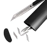 FOSHIO Black Razor Blade Disposal Container Storage Box 30 Degree Snap Off Blades Utility Knives Safety Blade Bank