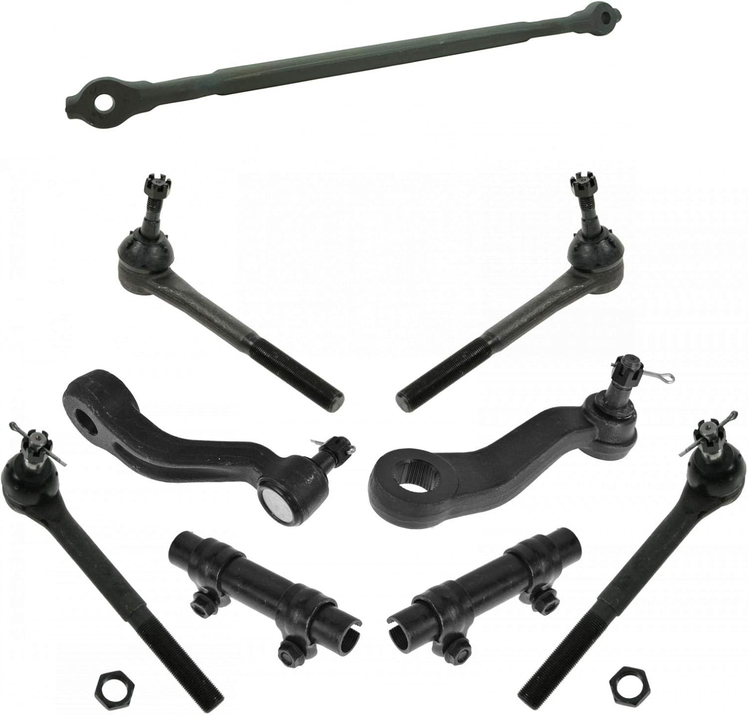 TRQ Front Steering Kit for Chevy/GMC Center Link Pitman Arm Tie Rod