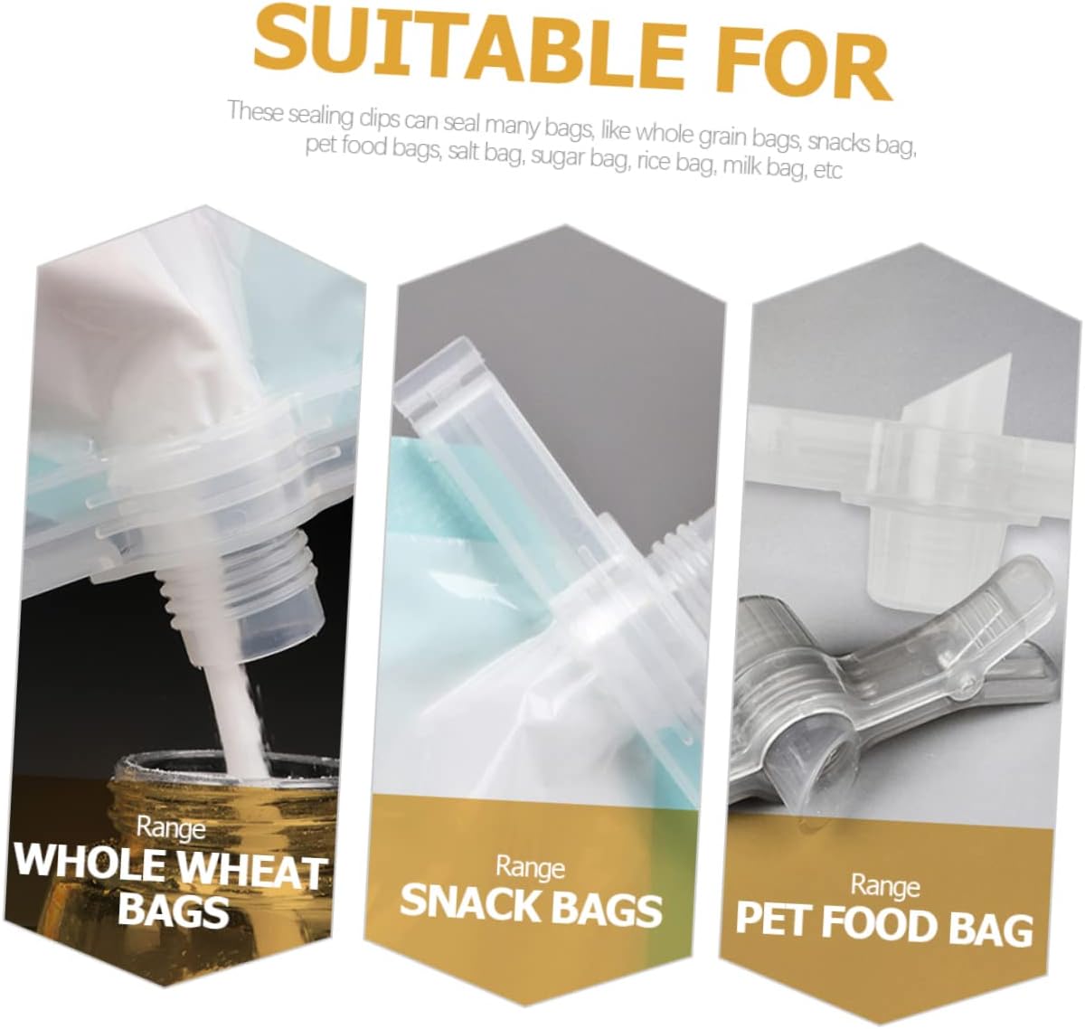 5pcs Plastic Bag Sealing Clips for Food Storage Freshness image 4