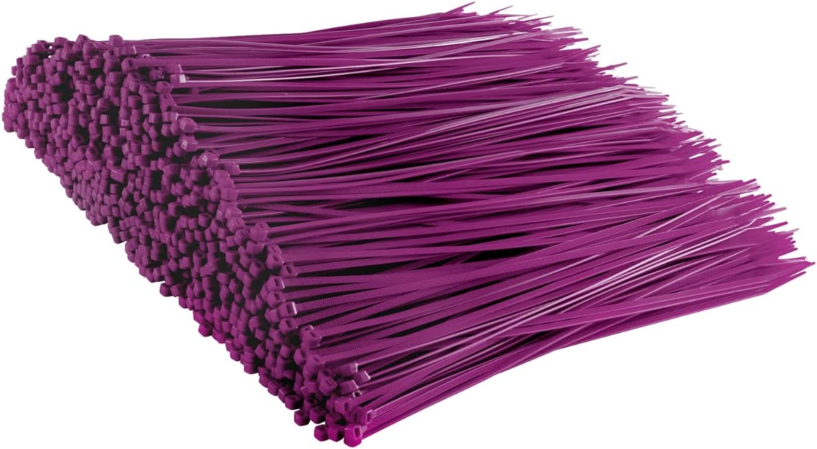 GTSE 14 Inch Purple Zip Ties, 1,000 Bulk Pack, 50lb