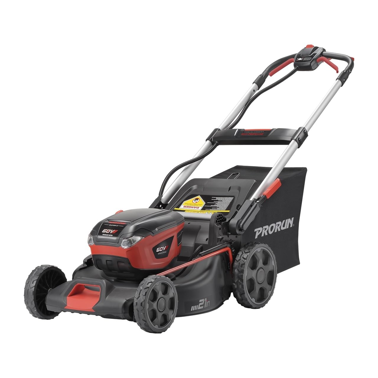 60V 21-in. Steel Deck Brushless Cordless Self-Propelled Lawn Mower with 5.0 Ah Battery and Charger PLM16021SP
