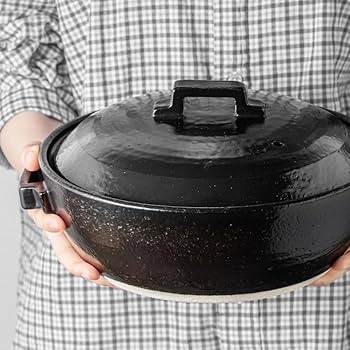 Amazon｜アンドエヌイー(&NE) 萬古焼 土鍋 ハレとケ 黒 8号 日本