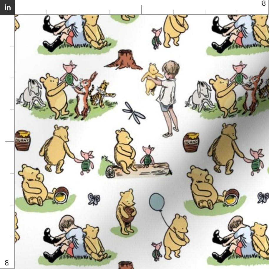 Spoonflower Fabric - Pooh Bear Classic Pooh...