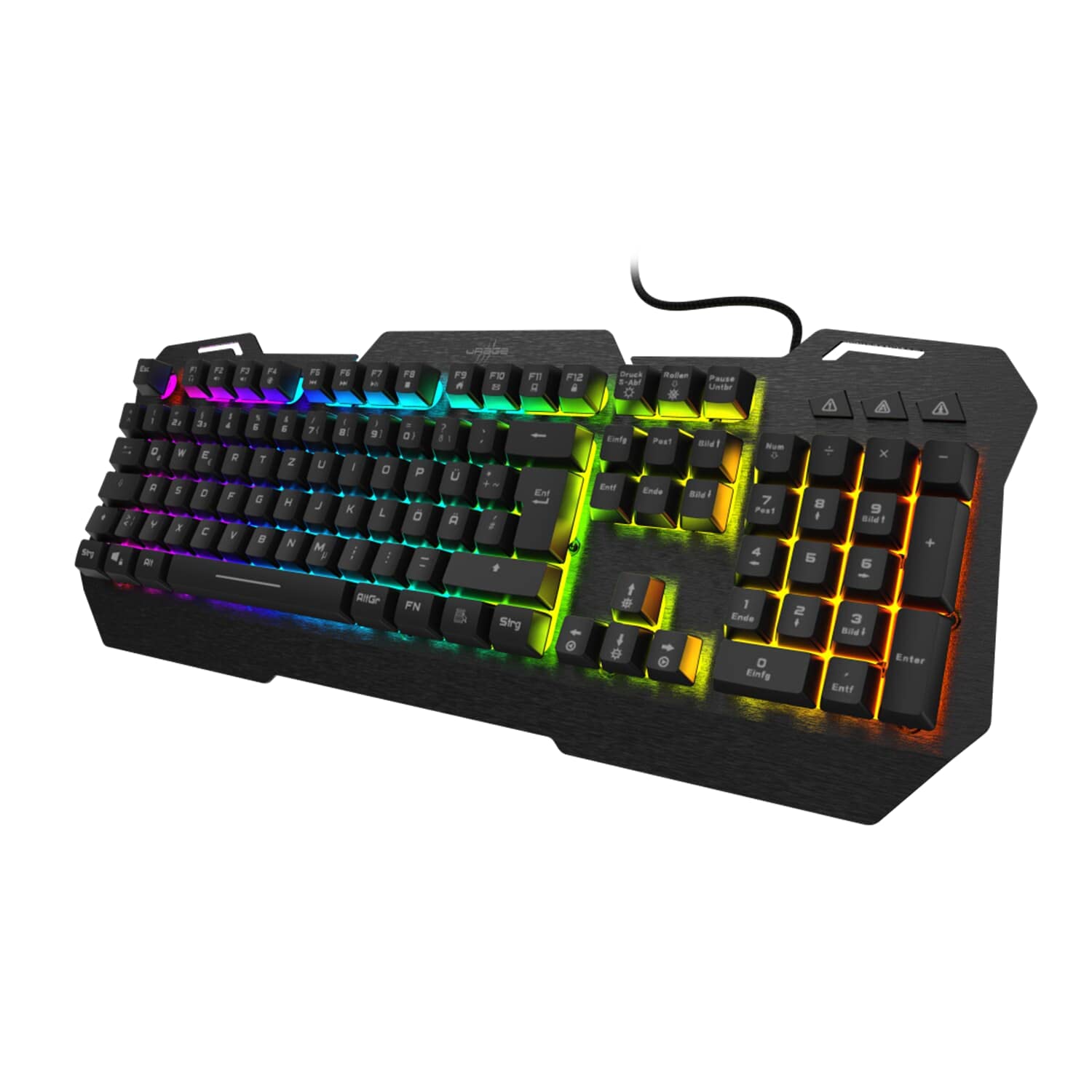 uRageD3186070 Exodus 450 Metal Gaming Keyboard, Black