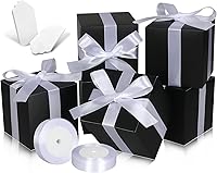 Vista 9 de Paquete de 50 cajas de regalo pequeñas, cajas de regalo de 2 x 2 x 2 pulgadas, cajas de regalo de papel blanco con tapas para regalos, manualidades
