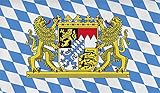 Messingösen normani Flagge Großformat 250 x 150 cm wetterfest Fahne in 16 verschiedenen Ausführungen mit Ösen Farbe Bayern