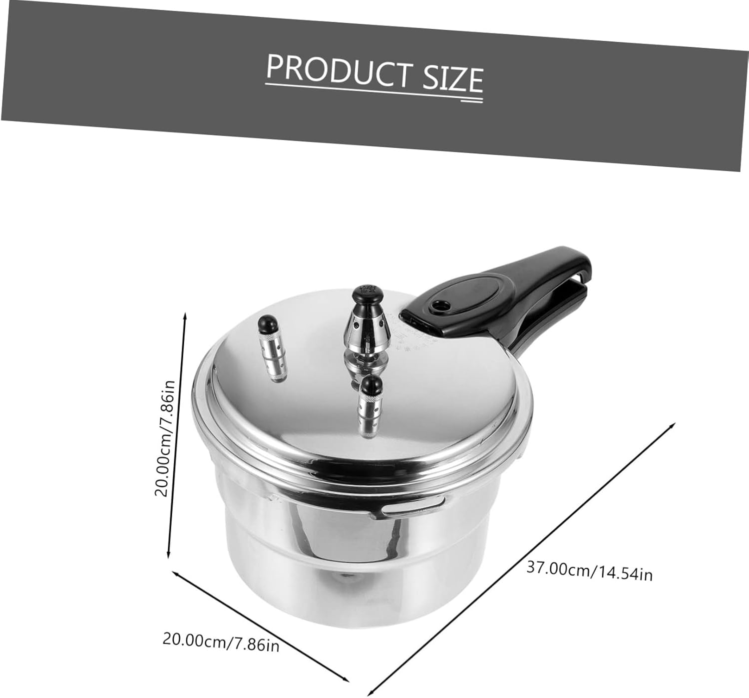 Thickened Aluminum Pressure Cooker for Gas Stove Household High Pressure Pot with Rapid Heat Conduction Uniform Heating Steaming Braising and Soup Cooking Helper