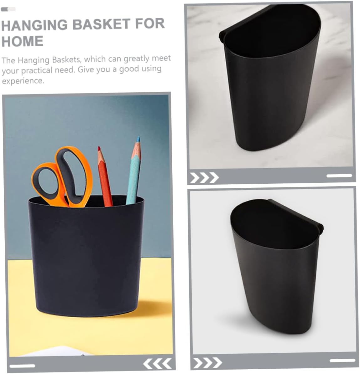 4 Pack Plastic Hanging Baskets for Cart Storage Organization