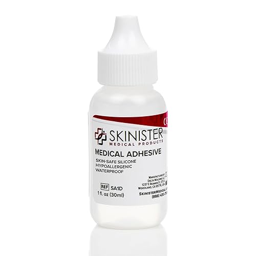 Gotero adhesivo médico  Pegamento de silicona para bolsas de ostomía, formas de seno, catéteres de condón, prótesis, SFX  1 onza