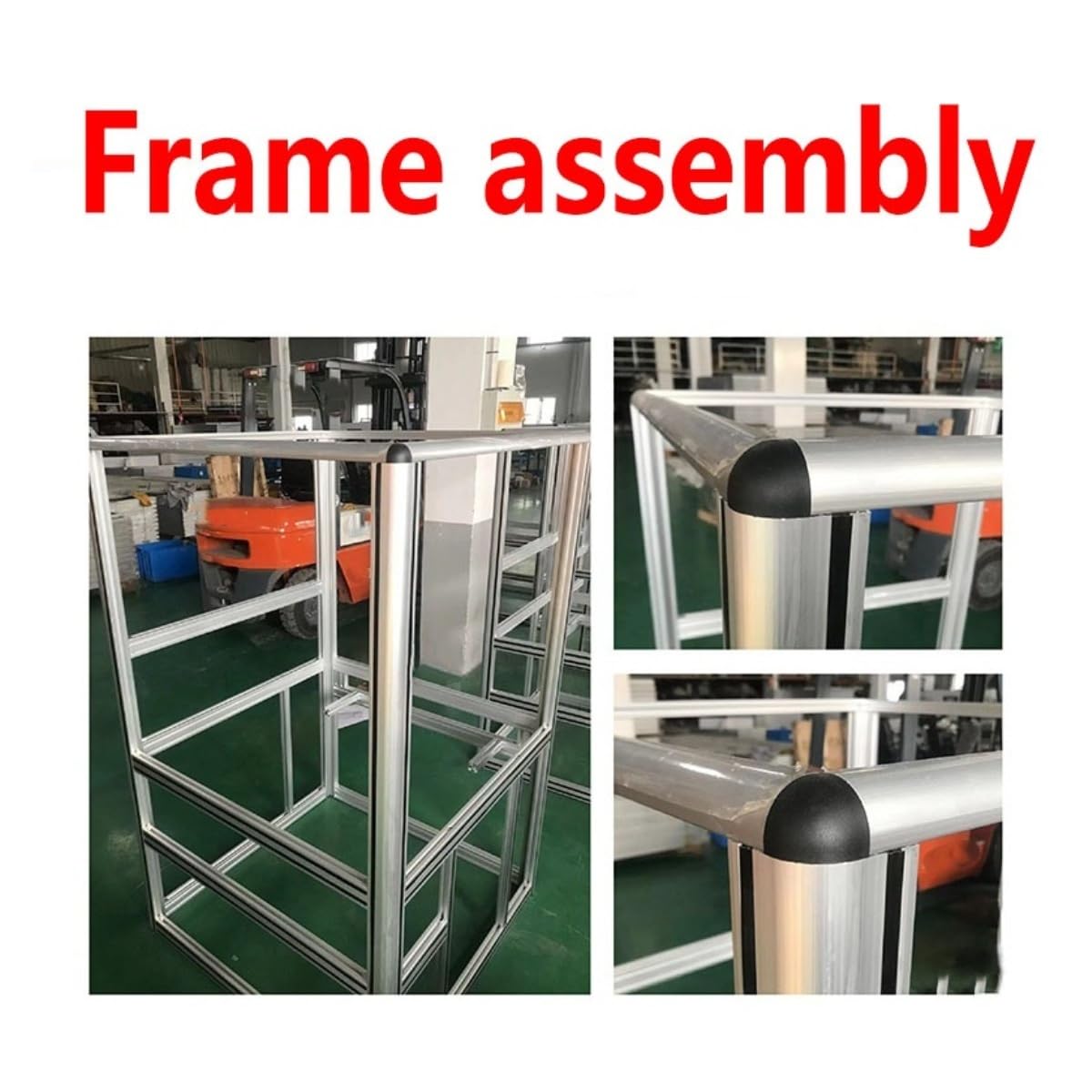 GTPBAO Telaio for binario ad arco 30x30mm, standard europeo, profilo in alluminio anodizzato 3030R, telaio for banco da lavoro, vetrina Binario estruso(Nero,650mm long)