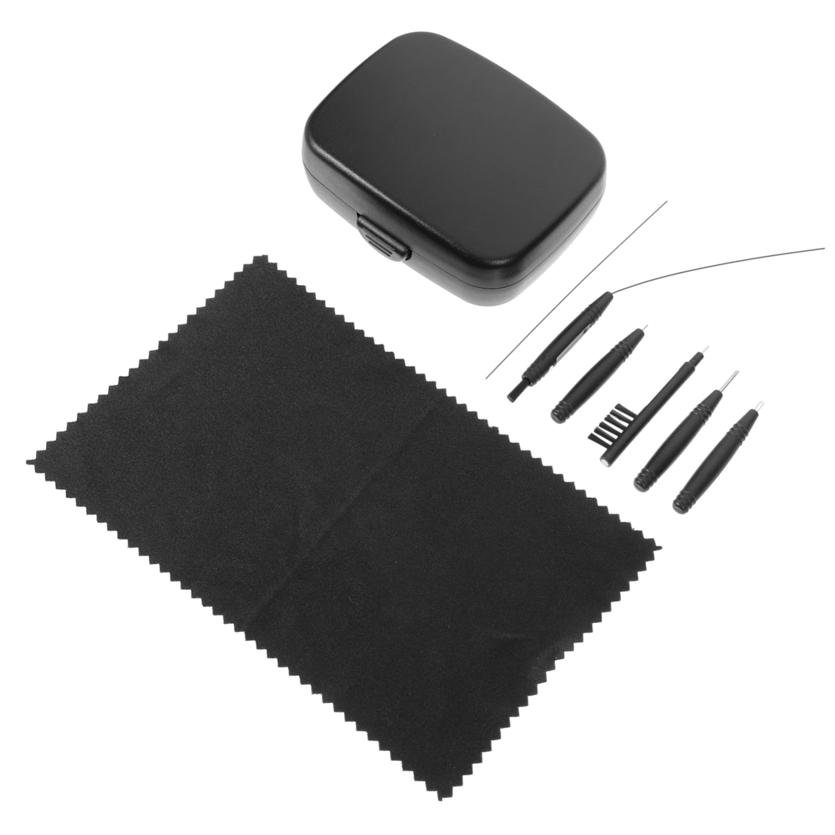 FOMIYES 4 Sätze Reinigungskit reinigungsbürste Hörgerätezubehör -Tool Reiniger für Wachsschleifen-Reinigungsset Reinigungswerkzeuge für PVC Black