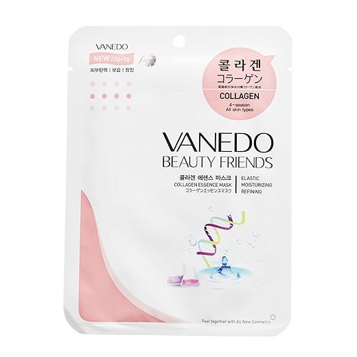 Máscara Hidratante Facial Coreana Beauty Friends - Colágeno