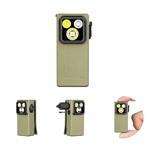 OLIGHT Oclip Ultra Rechargeable EDC Flashlight, UV Light, Olive Green