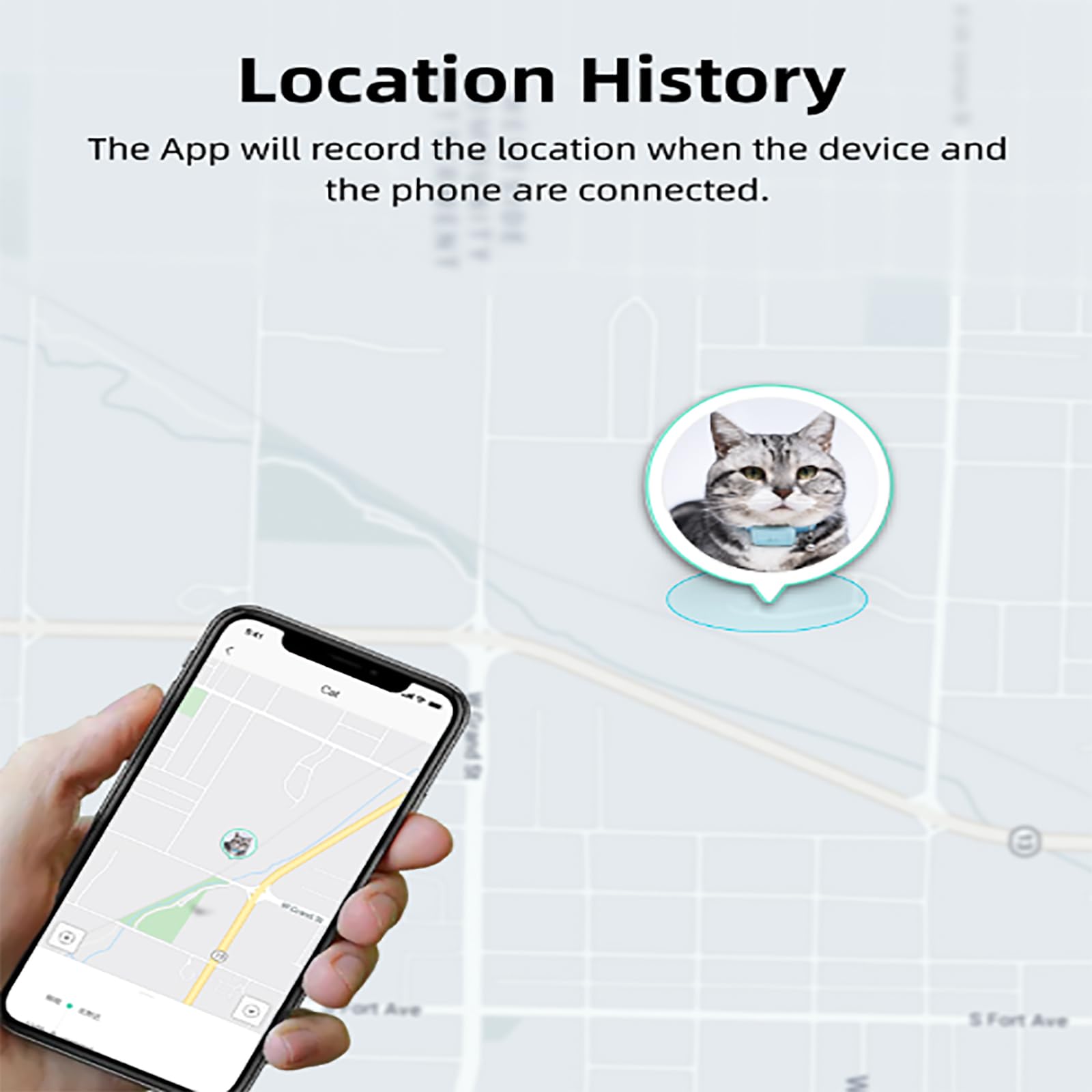 Pet Tracker - Przenośny lokalizator z klamrą bezpieczeństwa, zasięg 20-50 m, inteligentne pozycjonowanie, żywotność baterii do 180 dni, monitorowanie w czasie rzeczywistym i wyszukiwanie jednym