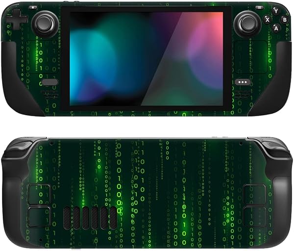 playvital Full Set Protective Skin Decal for Steam Deck LCD, Custom Stickers Vinyl Cover for Steam Deck OLED - Messy Code - 1