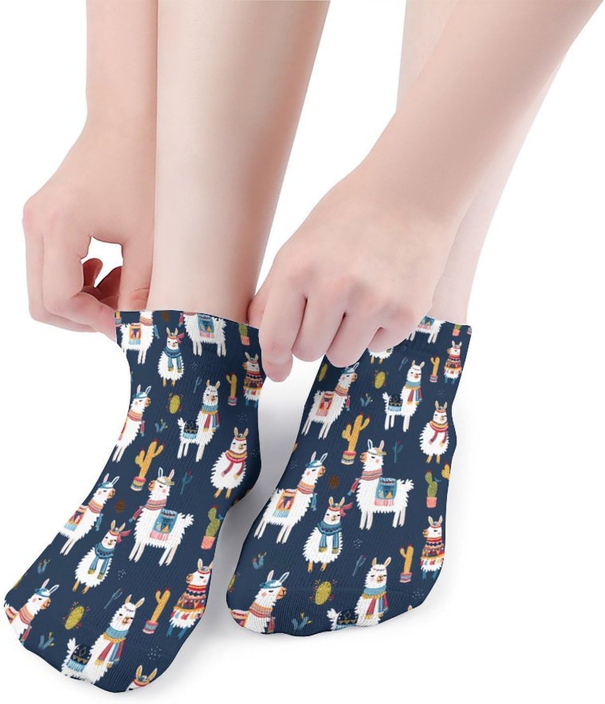 Alpaca-Llama-Cactus Ankle Socks for Men Women Low Cut Crew Sock Casual Sports Clothing