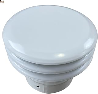 BricoLoco.com Sombrerete deflector antirrevoco Ø 100 mm., caldera, campana extractora o chimenea. Deflector de 3 aros para salida de aire, humos o gases. Chapa lacada en blanco (Ø 100 mm)