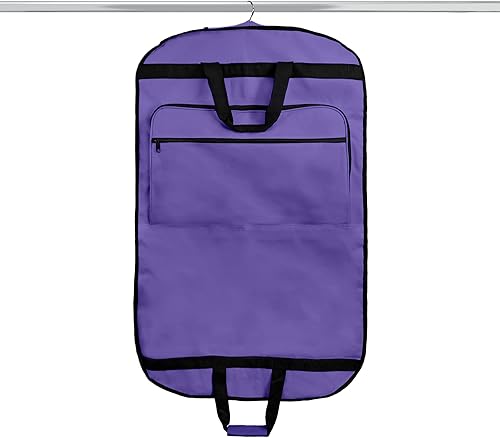 Miniatura 2 de DALIX 39" Bolsa de ropa Trajes Vestidos Ropa Plegable Zapato Bolsillo en Púrpura