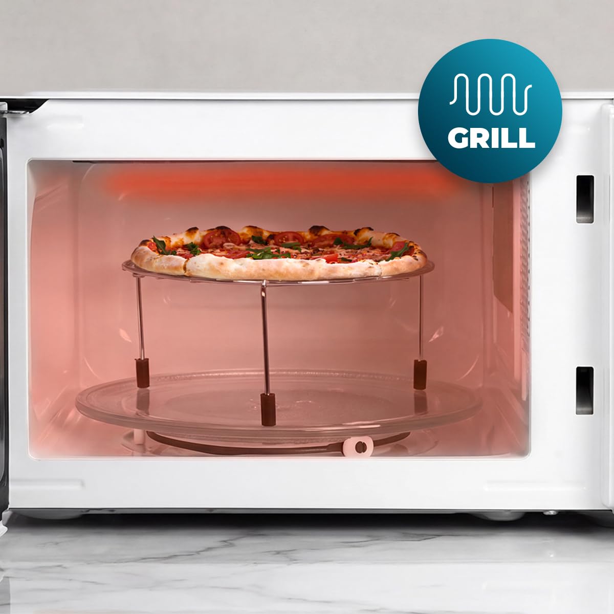 Cecotec Kuchenka mikrofalowa 20 l z grillem ProClean 2110 Wave, 700 W z 6 poziomami mocy, pojemność 20 l, funkcja grillowania, technologia 3DWave, tryb rozmrażania, timer do 30 min