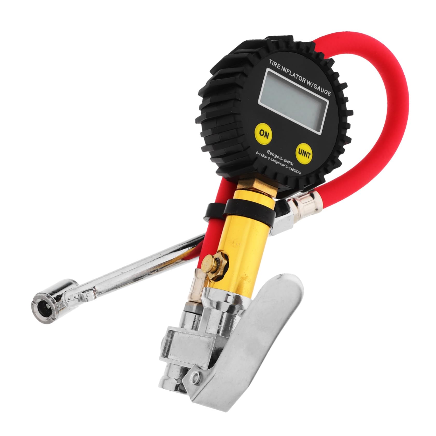 FELTECHELECTR Digital Display Tire Pressure Gauge Accurate LCD Air Pressure Inflator for Cars Suvs Trucks Motorcycles Bicycles Heavy Duty Design with LED Backlight and Durable Chuck No Battery