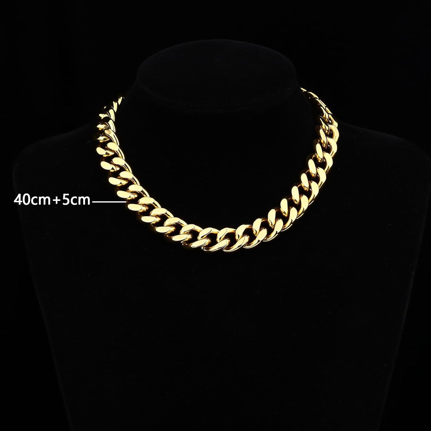 FEEL STYLE Chunky Gold Necklace for Women - 14K Gold Plated 10mm/14mm Cuban Link Chain & 8mm O-Link Chunky Necklace Fashion Jewelry Adjustable - Image 5