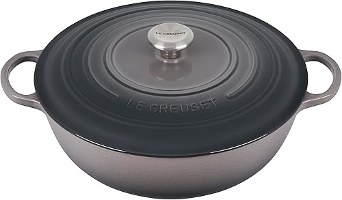 Miniatura 5 de Le Creuset Horno de chef Signature de hierro fundido esmaltado, 7.5 cuartos de galón., Blanco