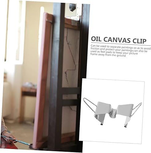 Miniatura 3 de 6 clips de lona adhesivos para alambre, lienzos húmedos, clip de marco de pintura al óleo, clip de separación para marco seco y húmedo, divisor de