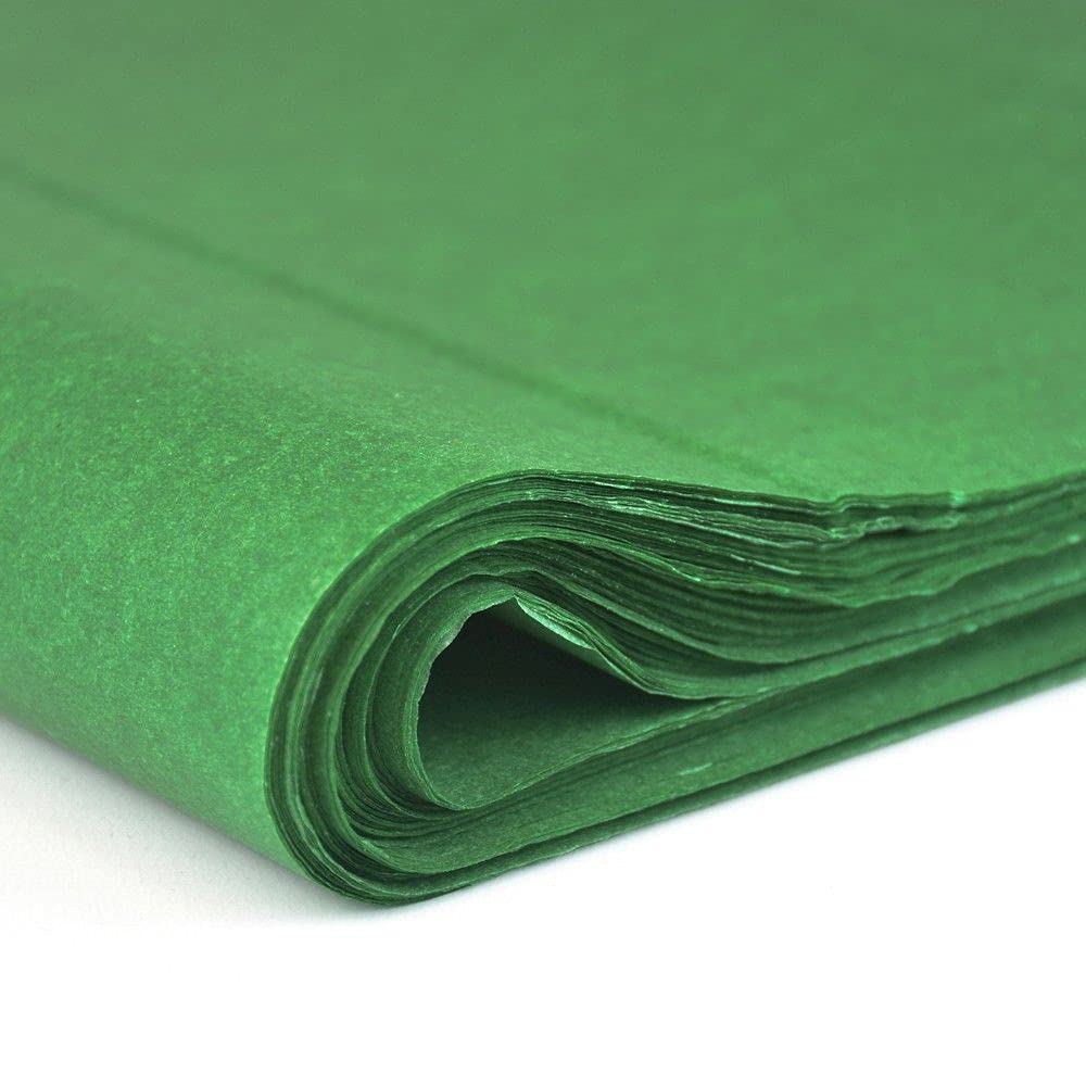 500 Sheets of Forest Green Tissue Paper for Gift Wrapping | 75cm x 50cm Coloured Tissue Paper for Arts & Craft, Gift Boxes, Gift Bags | Eco-Friendly Tissue Paper for All Occasions & Corporate Events