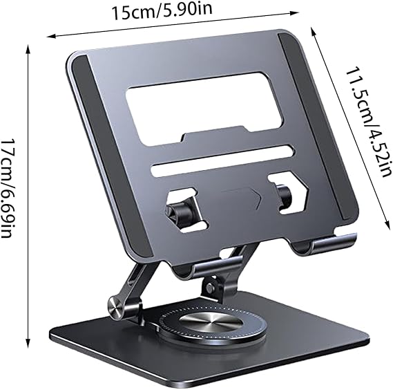 Laptop Stand for Desk | Aluminum Alloy 360 Rotating - Ergonomic Laptop Riser Desk Stand,for Smartphones Notebooks Tablets Home College Dorm School Travel Live Streaming