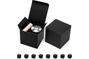 Mcfleet Black Gift Boxes with Lids 4x4x4 Inches 10 Pack