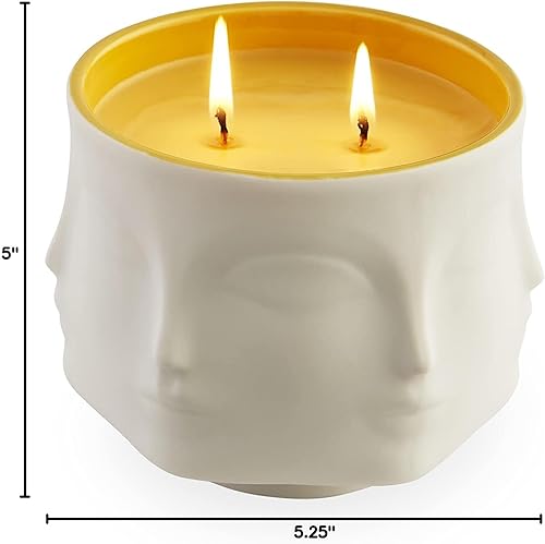 Miniatura 4 de Jonathan Adler Muse Couleur - Vela Pamplemousse, color blanco y amarillo, 5, 25 pulgadas