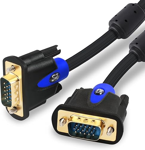 Vista 10 de SHD Cable VGA, VGA a VGA HD15 Cable de monitor para PC portátil TV proyector-3 pies