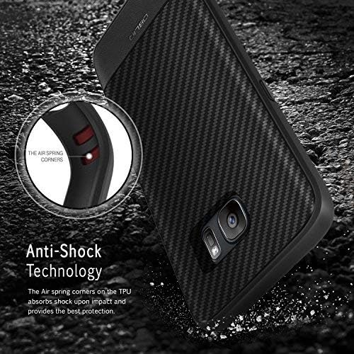 Galaxy S7 Case, OBLIQ [Flex Pro][Carbon] Premium PU Leather Slim Fit TPU Bumper Form Fitting Heavy Duty Protective Cover for Galaxy S7(2016)