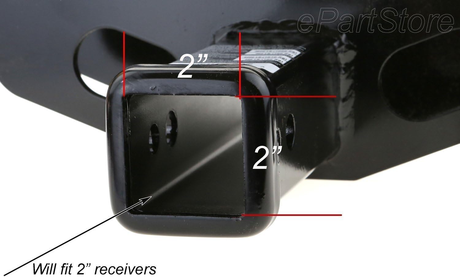 USA Flag Black & Chrome Metal Hitch Cover Fits 2" Receivers