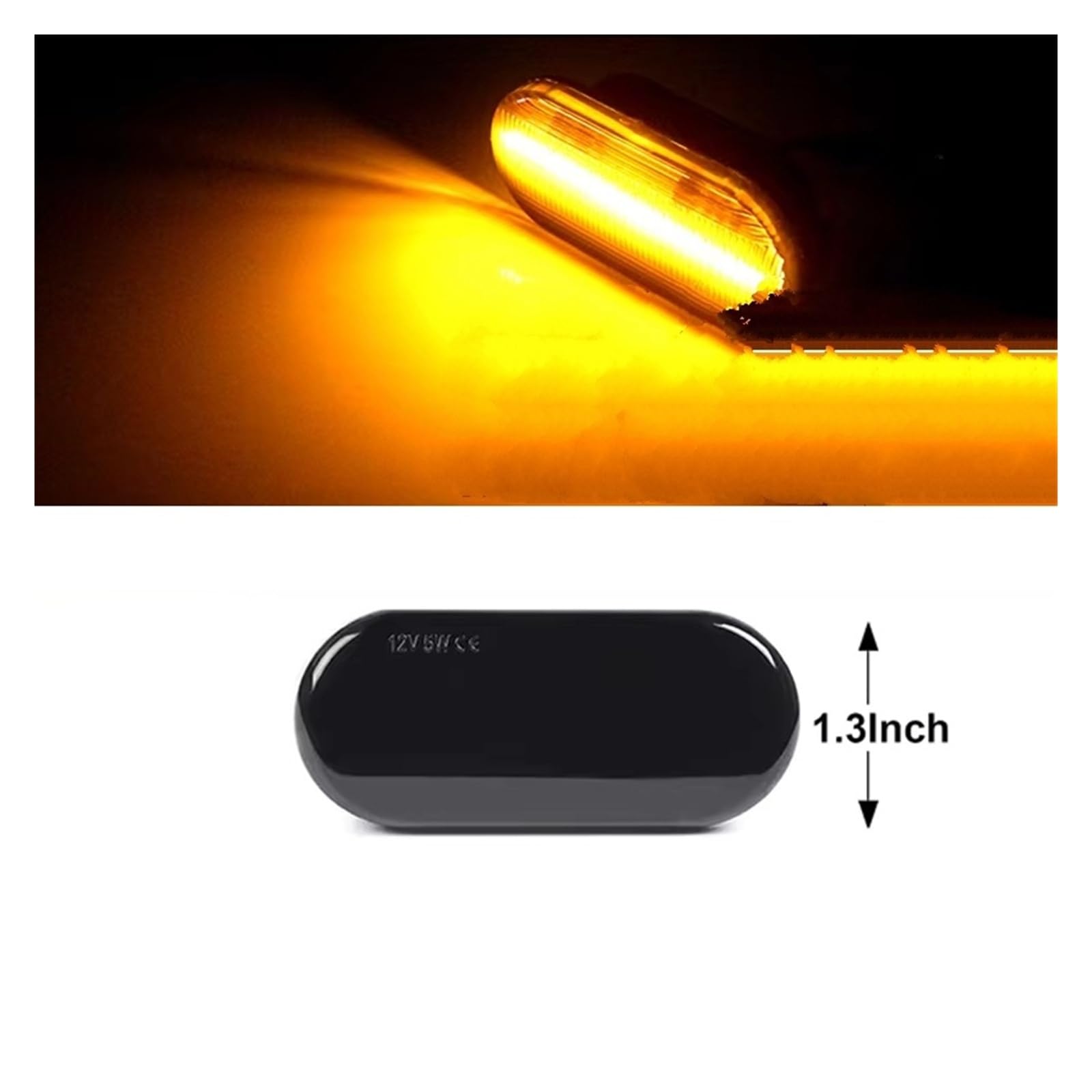 Recambio Intermitente Para SEAT Para Ibiza Para 6L Para Córdoba Para Toledo Para Leon 1993 1994 1995-2008 LED Indicador Lateral Dinámico Señal Giro(Smoked No Dynamic)