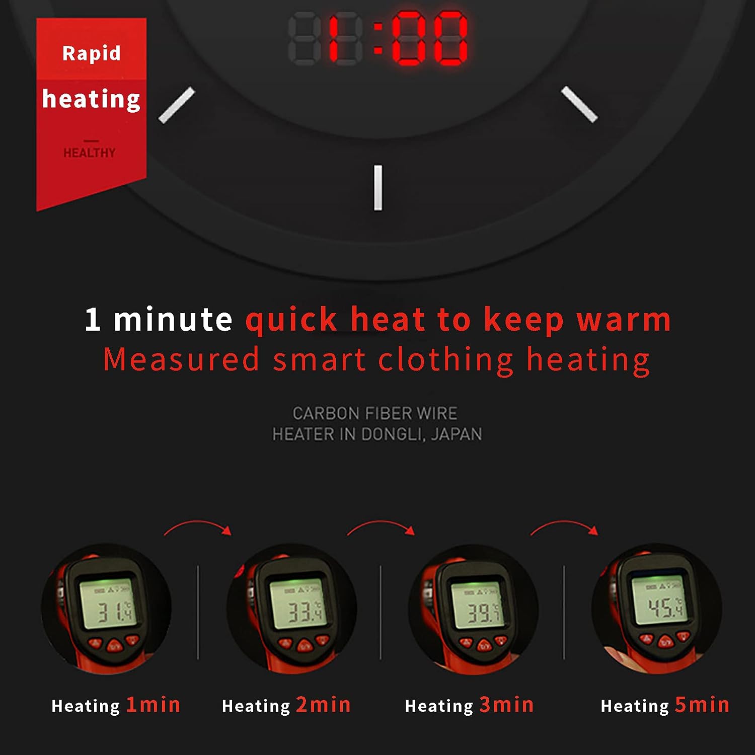 tuduoms Winter Thick Heated Puffer Vest with Hood Usb Electric Heating Down Waistcoat Quilted Heated Jacket for Men/Women