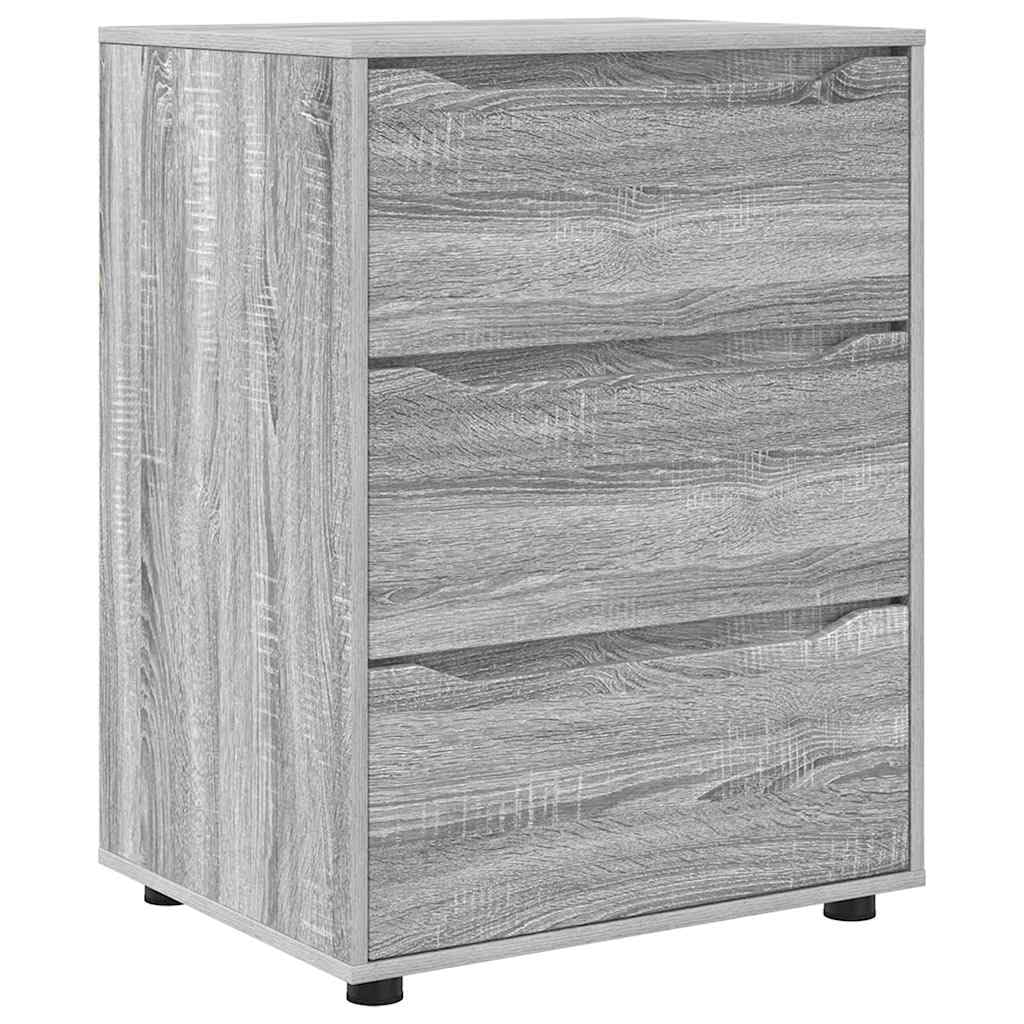 Moderno armario auxiliar gris Sonoma de madera con cajón para salón