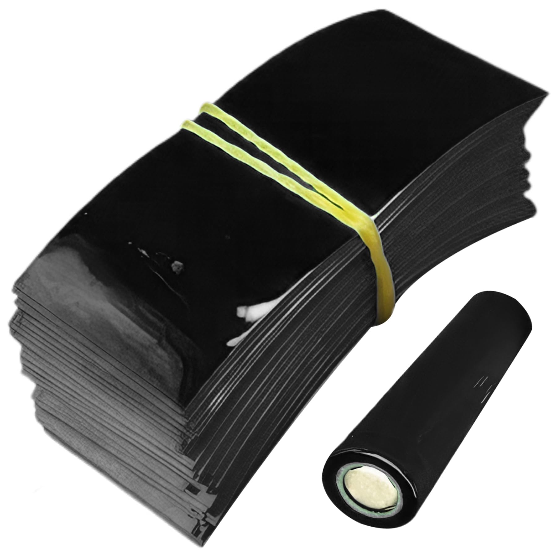 21700 wraps de batterie, 100pcs enveloppe de batterie stable PVC TUBE THRINK RAPIR, Batterie thermique isolée Bouclier noir