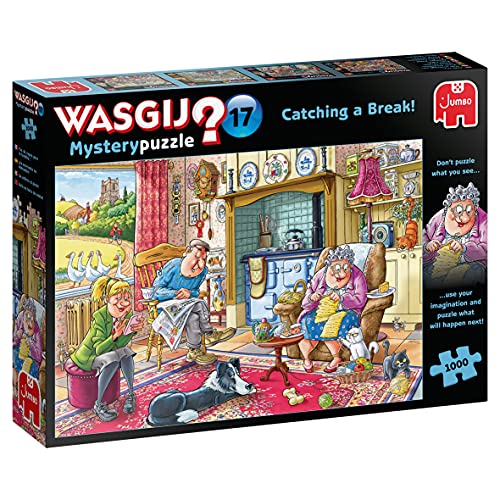 Jumbo, Wasgij, Mystery 17 - Catching A Break!, Jigsaw Puzzles for Adults, 1,000 piece