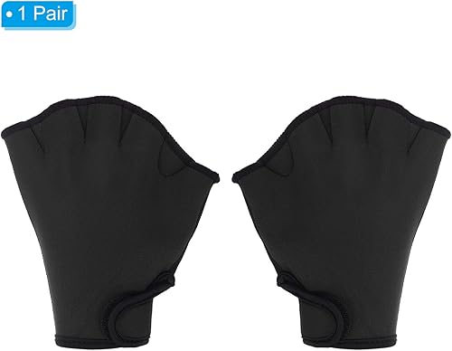 Miniatura 3 de PATIKIL Guantes de natación con malla, unisex, guantes de resistencia al agua, accesorios de entrenamiento para natación y buceo