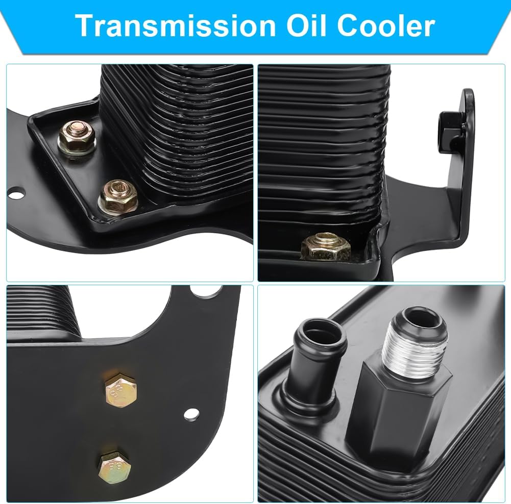 JDMON Transmission Oil Cooler Replacement for 2003-2009 Dodge Ram 2500, 3500 5.9L Compatible with 5086946AA,5086946AB, 68004317AA (BLACK)