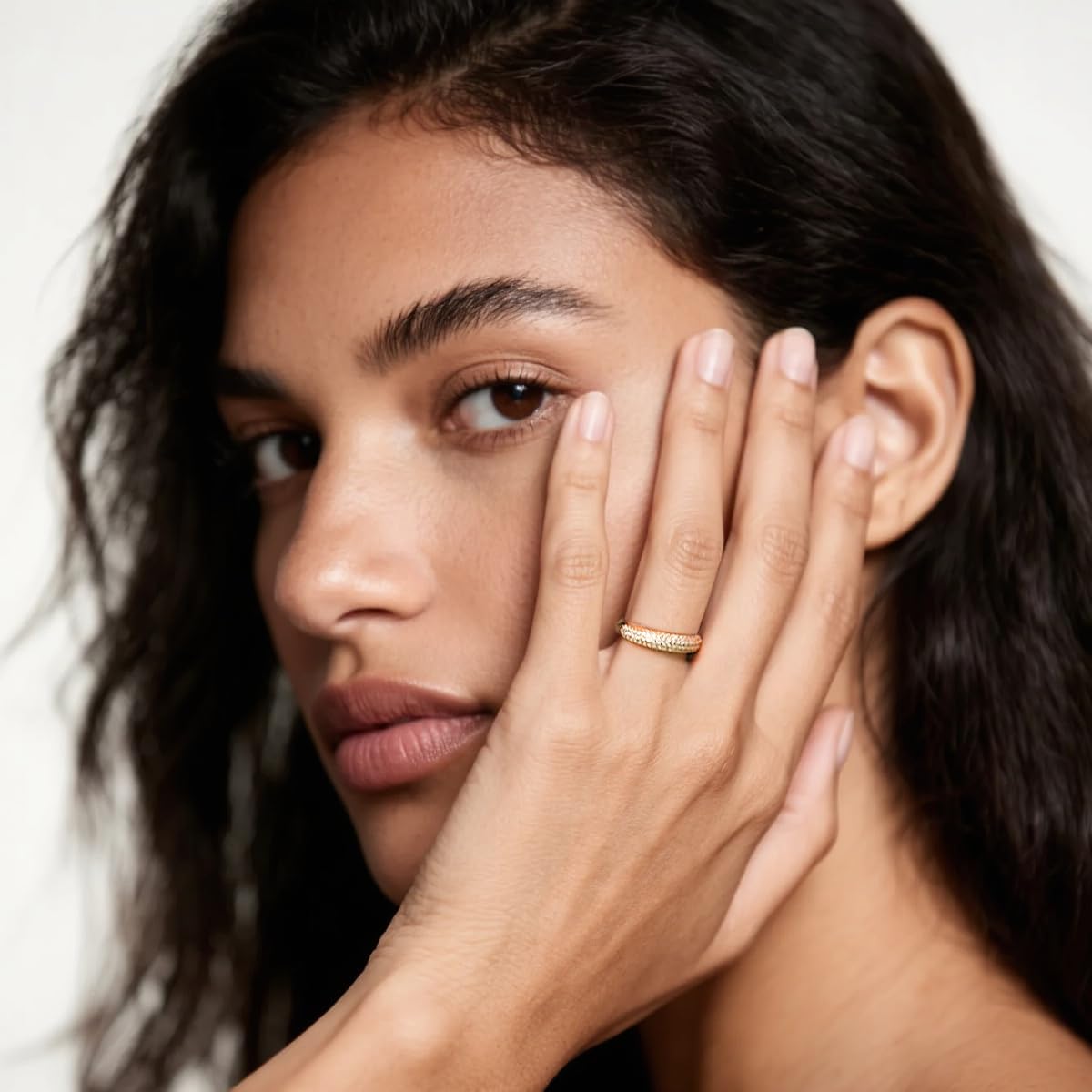 14K Gold Plated Sterling Silver Women Ring with Cubic Zirconia, Elegant Women's Jewelry - Image 3