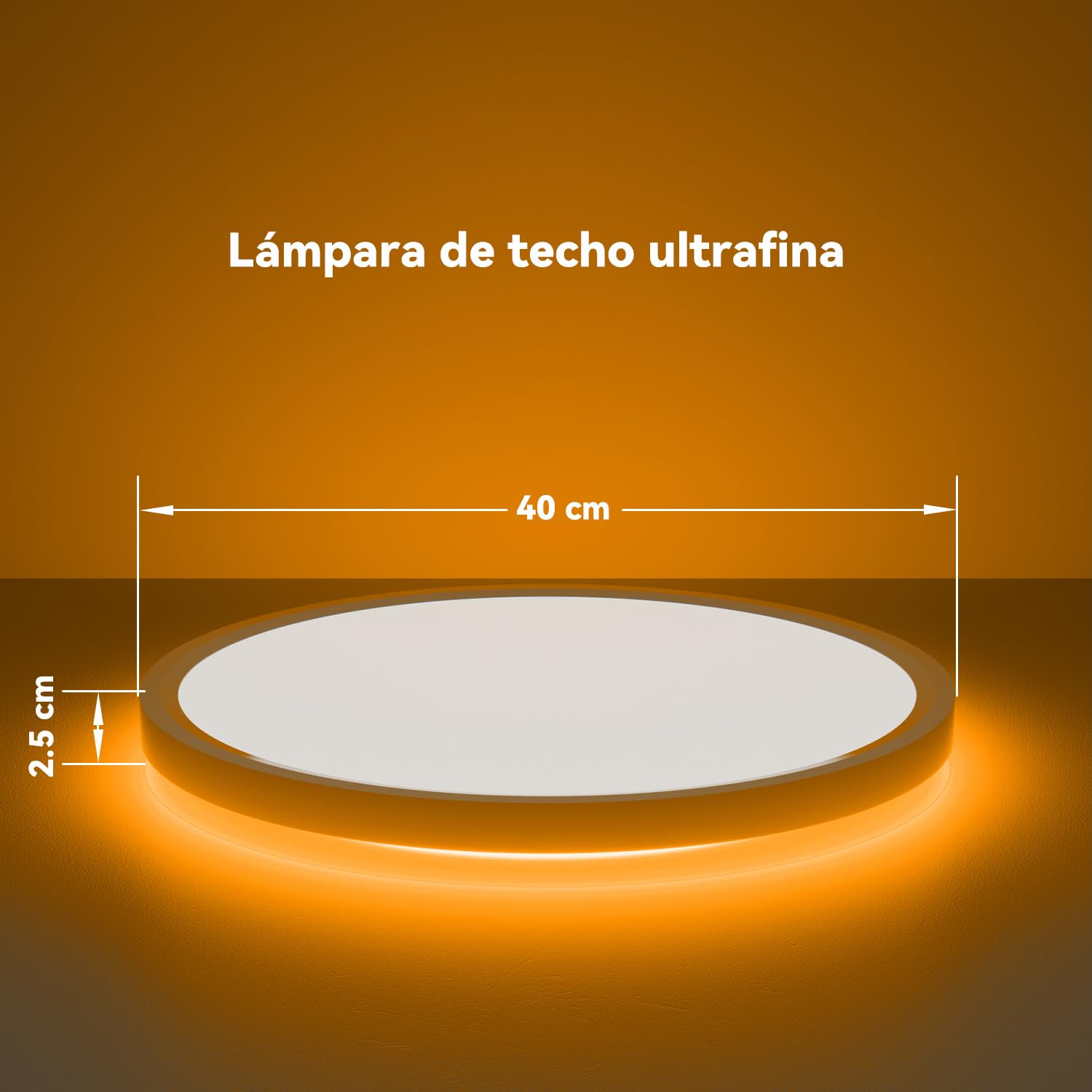 AIKVSXER Plafón LED Inteligente 33W Ø40 cm, Luz RGB Multicolor con Cambio de Color, Iluminación Blanca Regulable 3000–6500K, Control Remoto y App, Perfecto para Dormitorio, Salón y Espacios de Ocio