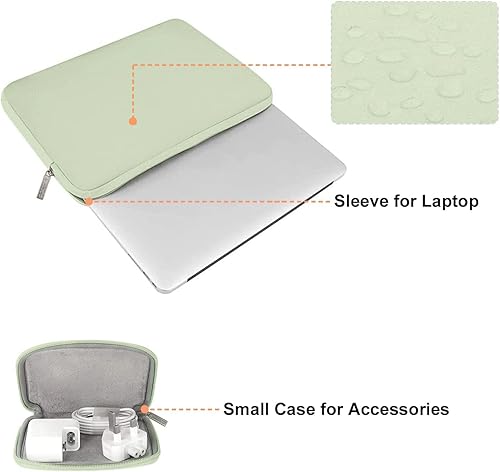 Miniatura 84 de MOSISO - Funda para laptop, repelente al agua, bolsa de neopreno con funda pequeña azul (Airy Blue)