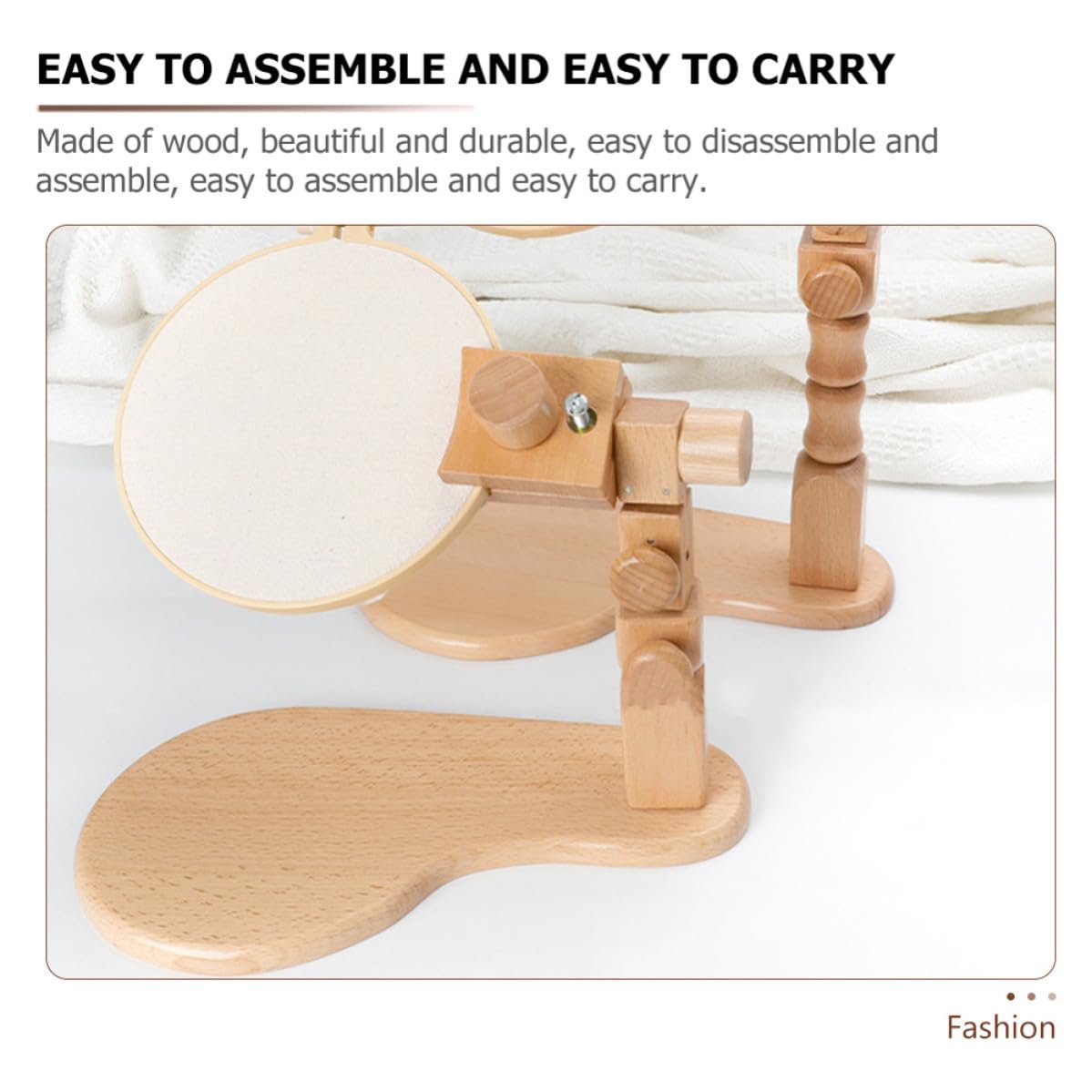 OATIPHO 1juego Soporte de Bordado de Madera Ajustable y Giratorio para Punto de Cruz Bastidor de Mesa Resistente y Ligero para Manualidades y Regalo para Amantes del Bordado